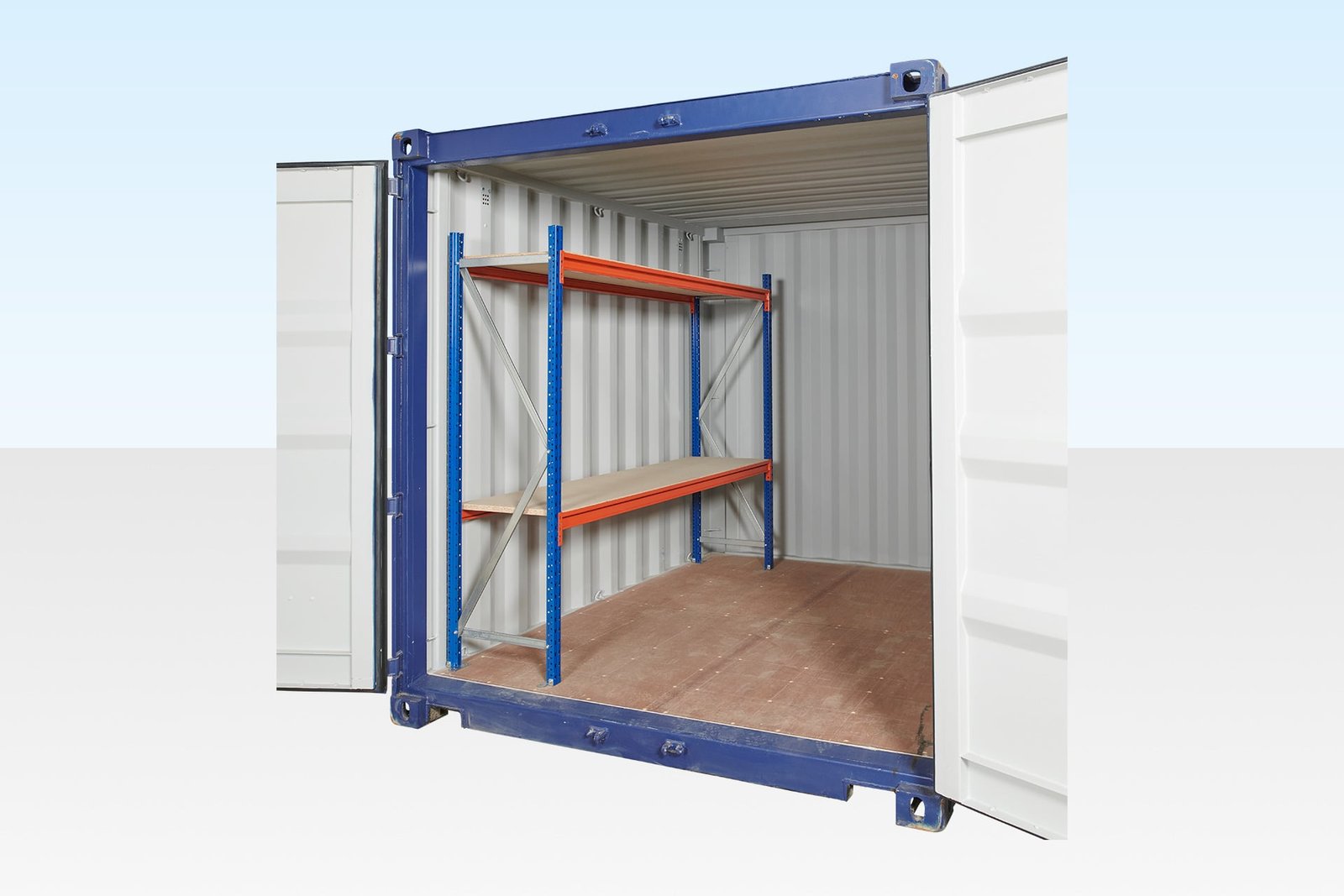 Container Racking – Adjustable, Heavy Duty Two Tier (Single Bay) Container Racking – Adjustable, Heavy Duty Two Tier (Single Bay) - Image 1