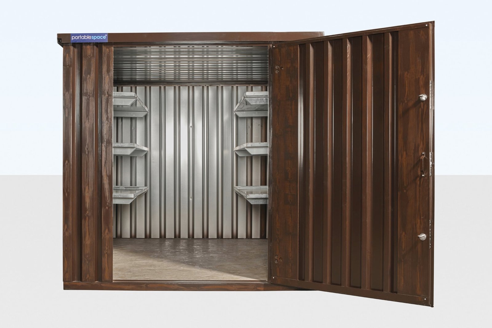 Wood-Effect Flat Packed Storage Container 2m x 2.1m Wood-Effect Flat Packed Storage Container 2m x 2.1m - Image 1
