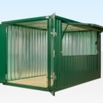 4m XL Flat Pack Kiosk (RAL6005) – Green