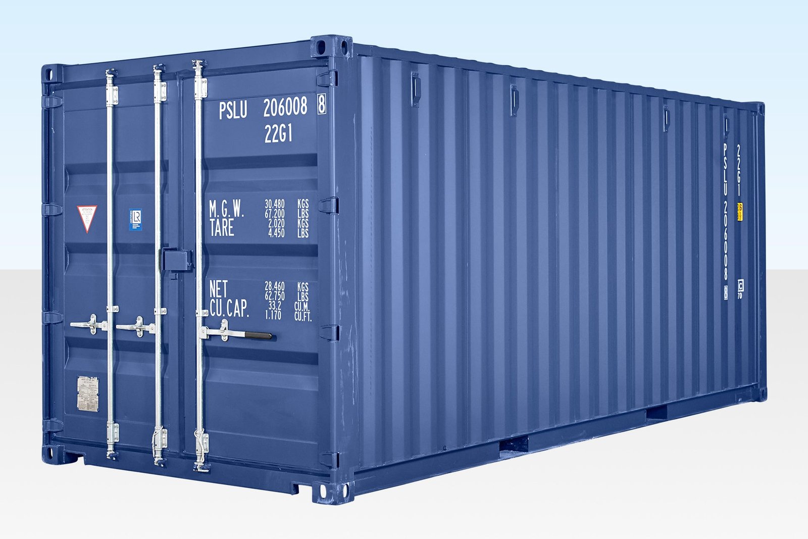 20ft Shipping Container (One Trip) Blue (RAL 5013) 20ft Shipping Container (One Trip) Blue (RAL 5013) - Image 1