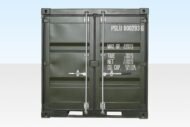 8ft One Trip Shipping Container Green (RAL 6007) - Image 4