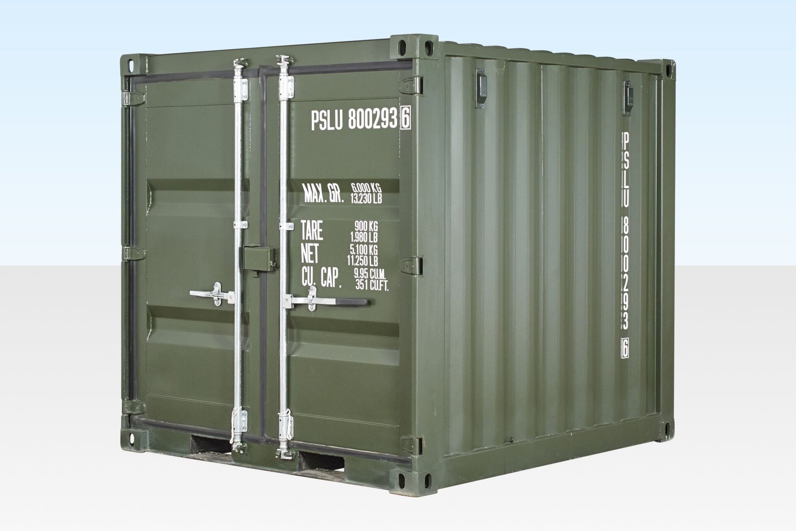 8ft One Trip Shipping Container Green (RAL 6007) 8ft One Trip Shipping Container Green (RAL 6007) - Image 1