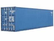 40ft x 8ft One Trip Tunnel Container (Double End Door) Blue - Image 2