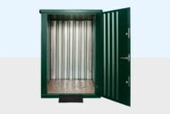 Flat Pack Metal Garden Store – Green - Image 6