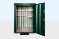 Flat Pack Metal Garden Store – Green - Image 2