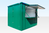 Insulated 4m XL Flat Pack Kiosk (RAL6005) – Green - Image 4