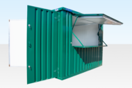 Insulated 4m XL Flat Pack Kiosk (RAL6005) – Green - Image 3
