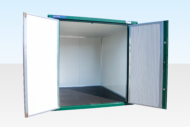 Insulated 3m XL Double Door Flat Pack Store (RAL6005) – Green