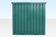 2m Flat Pack Storage Container – Powder Coated Green - Image 3