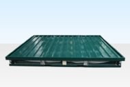 2m Flat Pack Storage Container – Powder Coated Green - Image 4
