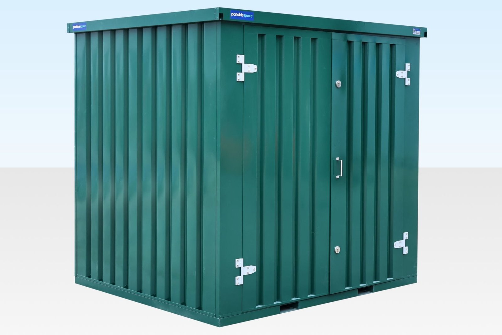 2m Flat Pack Storage Container – Powder Coated Green 2m Flat Pack Storage Container – Powder Coated Green - Image 1