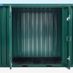3m Side Door Flat Pack Store – Powder Coated Green