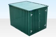 3m Flat Pack Storage Container – Powder Coated Green - Image 2