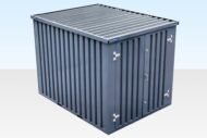 3m Flat Pack Storage Container – Powder Coated Grey - Image 2