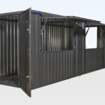 6m x 2m End Linked Flat Packed Kiosk Bundle (RAL7015)