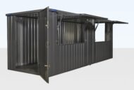 6m x 2m End Linked Flat Packed Kiosk Bundle (RAL7015)
