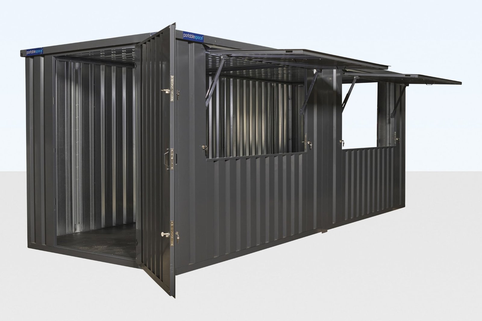 6m x 2m End Linked Flat Packed Kiosk Bundle (RAL7015) 6m x 2m End Linked Flat Packed Kiosk Bundle (RAL7015) - Image 1