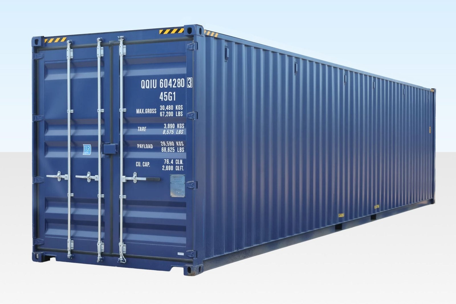40ft High Cube Container – Blue One Trip (9ft 6″ high) 40ft High Cube Container – Blue One Trip (9ft 6″ high) - Image 1