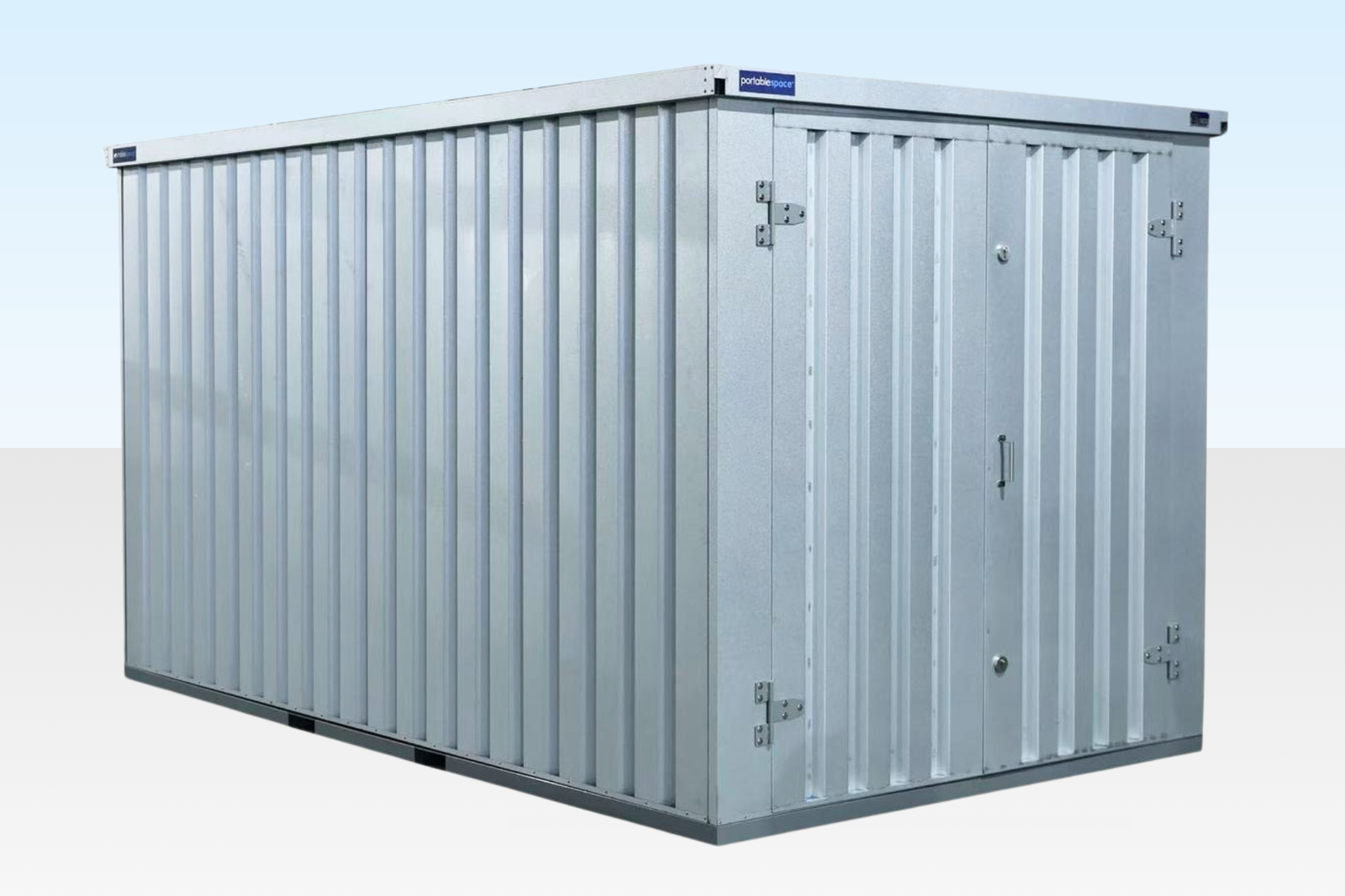 4m Flat Pack Storage Container – Galvalume 4m Flat Pack Storage Container – Galvalume - Image 1