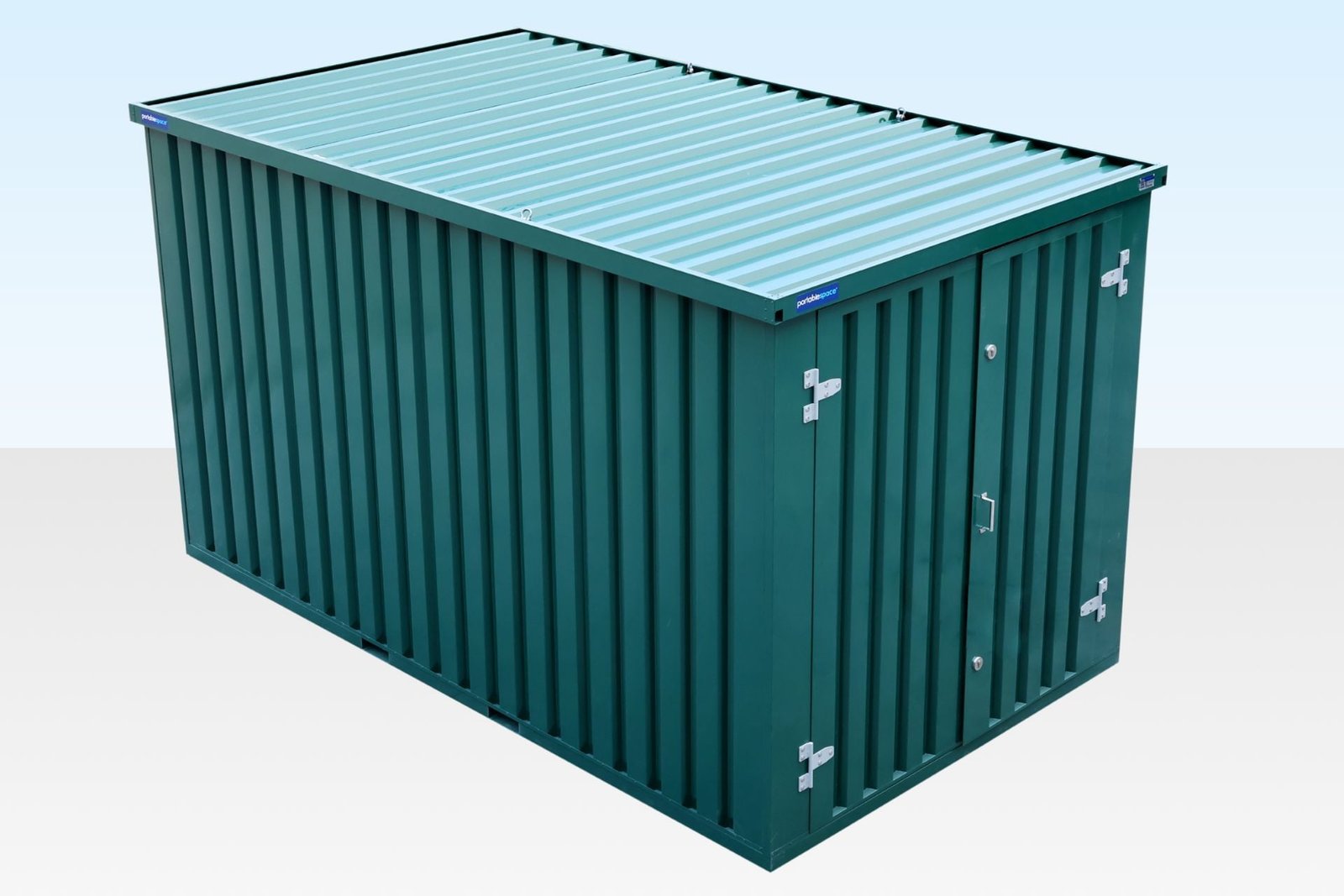 4m Flat Pack Storage Container – Powder Coated Green 4m Flat Pack Storage Container – Powder Coated Green - Image 1