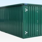 6m Flat Pack Storage Container – Powder Coated RAL6005