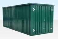 6m Flat Pack Storage Container – Powder Coated RAL6005