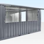 3m XL Flat Pack Kiosk & Side Linked Store Bundle (RAL7015)