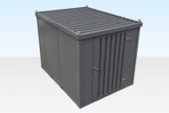 Insulated 4m Flat Pack Store (RAL7015) – Grey