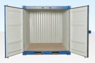 8ft Shipping Container (One Trip) Light Blue (RAL 5010) - Image 2