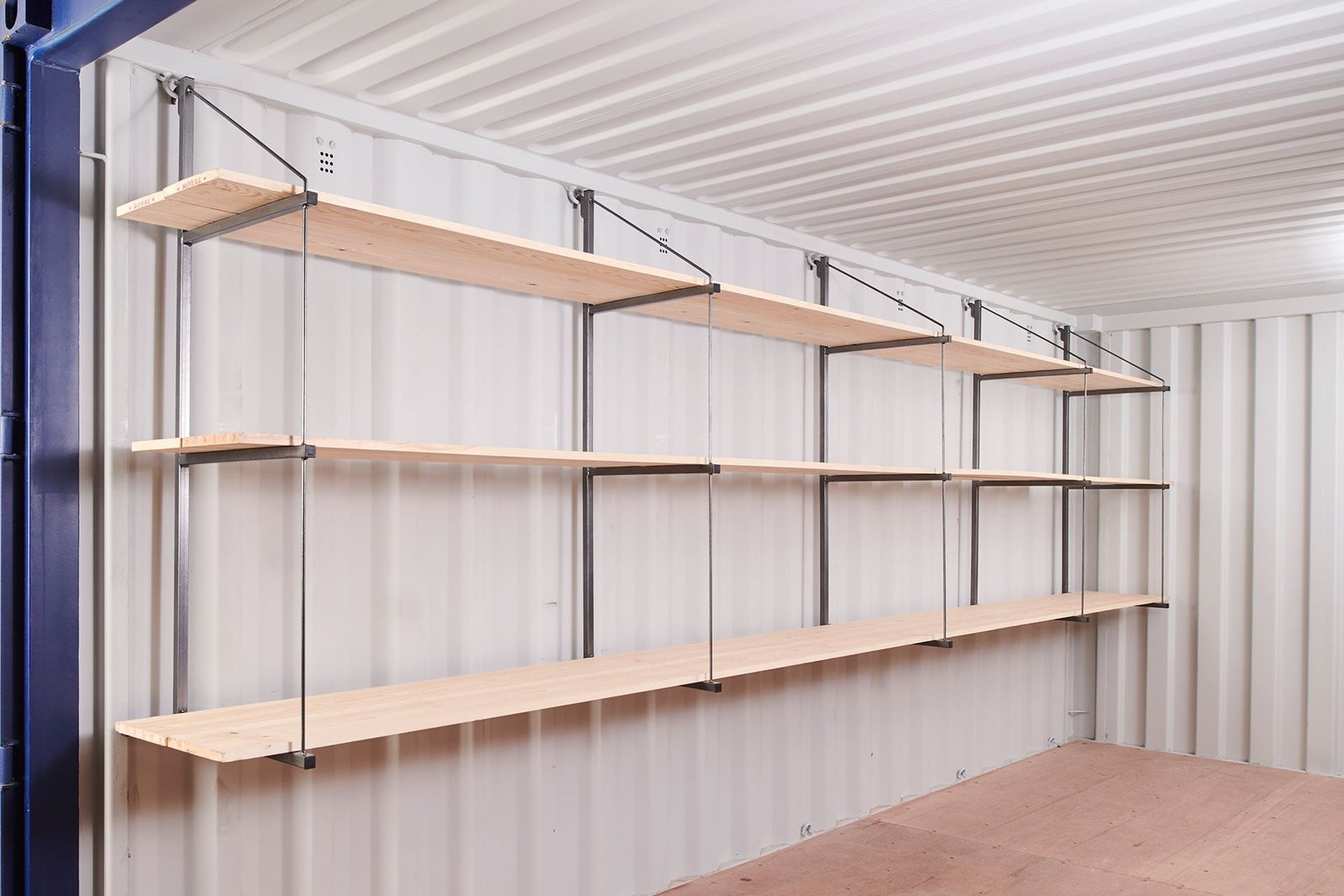 Container Shelving (Fastfit Brackets) 20ft Single Side Container Shelving (Fastfit Brackets) 20ft Single Side - Image 1