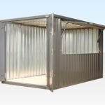 4m XL Flat Pack Kiosk (RAL7015) – Grey