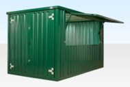 4m XL Flat Pack Kiosk (RAL6005) – Green - Image 3